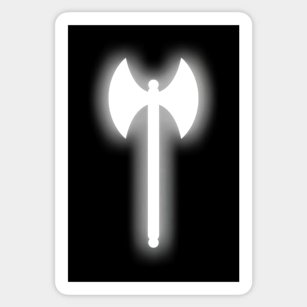 Spiritual Weapon (White Greataxe) Sticker by The d20 Syndicate